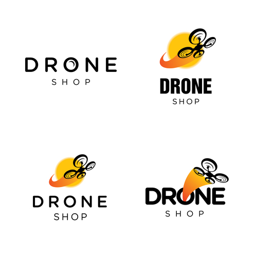 Drone shop logo vector
