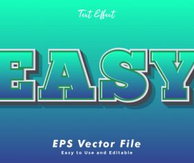 Easy 3d text style effect vector