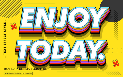 Enjoy today text style vector
