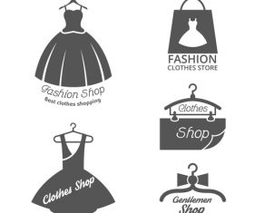 Girls and clothing fashion shop logos vector 03 free download