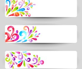 Flower abstract background banner vector