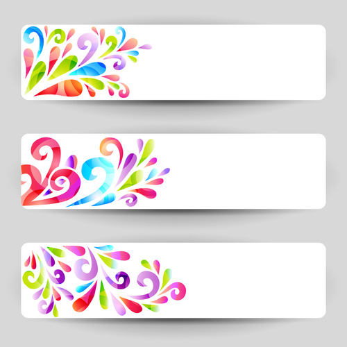 Flower abstract background banner vector