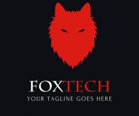 Foxtech logo design vector