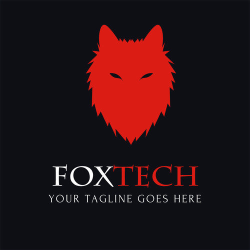 Foxtech logo design vector