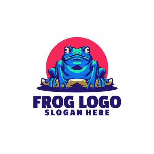 Frog logo vector