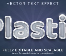 Fully editable and scalable 3d text style vector