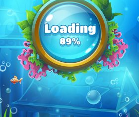 Game loading page design vector