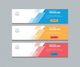 Geometric decorative colorful banner vector