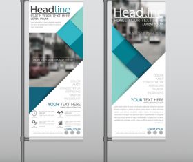 Geometric pattern business stand banner vector