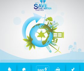 Global ecology infographic vector
