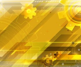 Golden gear background vector