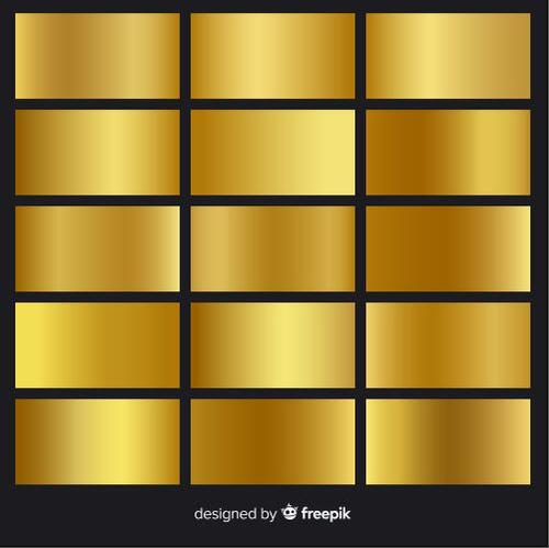 Golden gradient pack vector