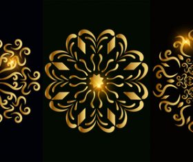 Golden mandala pattern vector