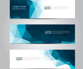 Gradient banner blue vector