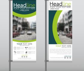 Green blue business stand banner vector