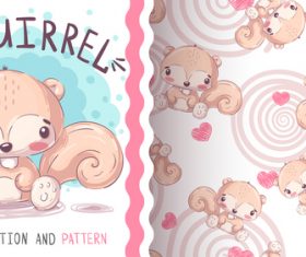 Ground squirrel cartoon vector seamless pattern