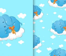 Hand drawn seamless cartoon background pattern vector