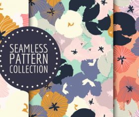 Hand drawn seamless pattern set vector