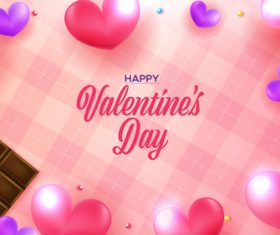 Heart shaped and chocolate background vector