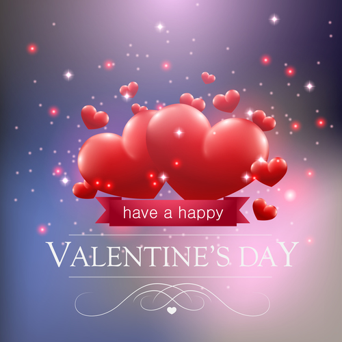 Heart shaped background valentine day vector