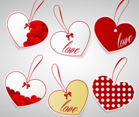 Heart shaped label design vector