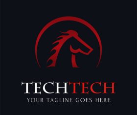 Horse abstract logo design vector