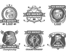 Ice hockey club emblem vector