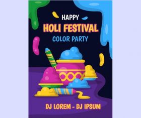 India happy Holi festival poster vector