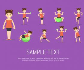 Kids sport cartoon illustration vector