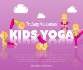 Kids yoga vector