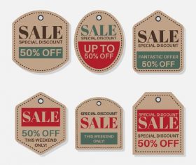 Large sale flat label design vector