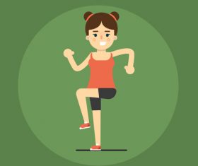 Leg exercise icon vector