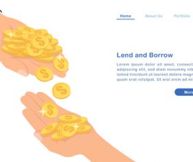 Lend and borrow concept illustration vector