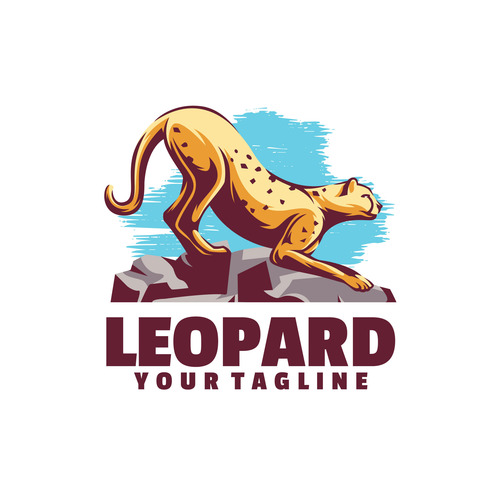 Leopard logo vector