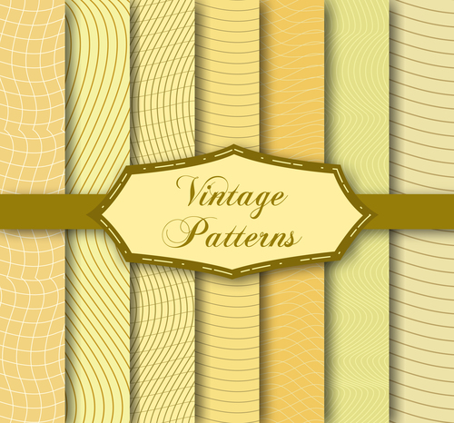 Light yellow seamless pattern set background vector