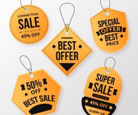 Limited time sale flat label design vector