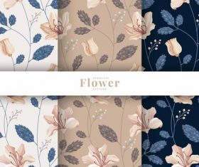 Luxury flower pattern collection vector