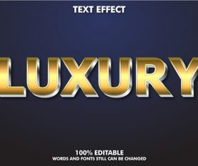 Luxury words and fonts 3d text style vector