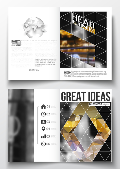 Magazine cover design template vector