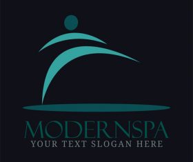 Modern Spa logo design vector
