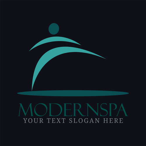 Modern Spa logo design vector