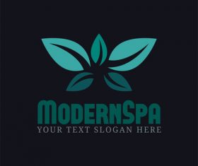 Modernspa logo design vector