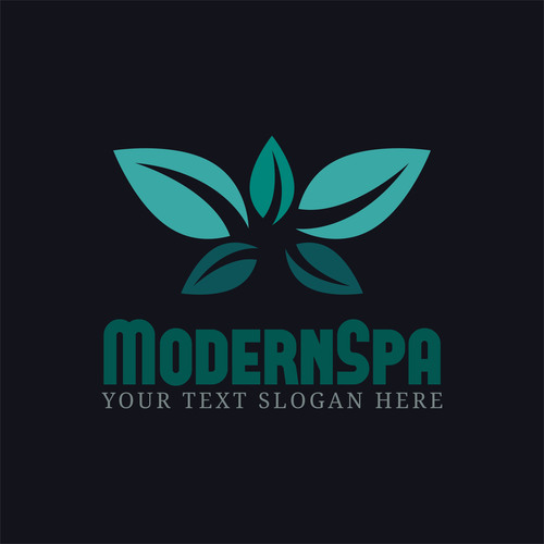 Modernspa logo design vector