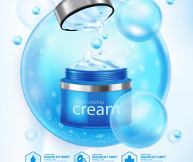 Moisturizer cream advertisement vector
