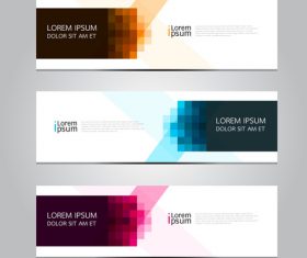 Mosaic background banner vector