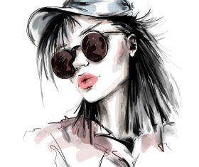 My style watercolor painting vector