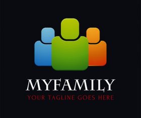 Myfamily logo design vector