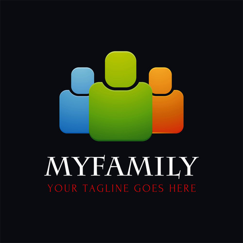 Myfamily logo design vector