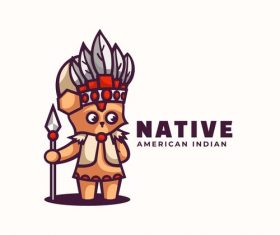 Native cartoon vector