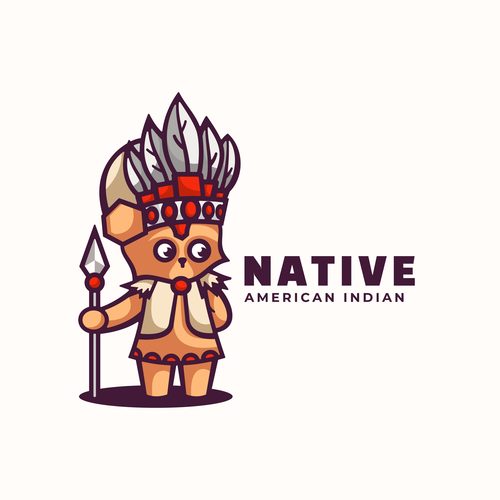 Native cartoon vector